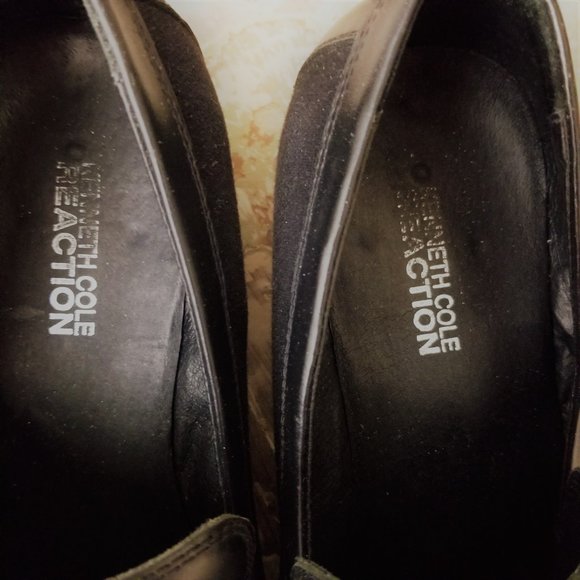 Kenneth Cole Reaction Black Loafers Leather/Canvas size 11 - Picture 8 of 12